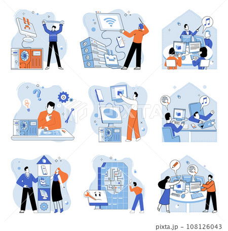 System administrator. Vector illustration. Directors provide strategic direction and governance for organization Executive agents assist in administration and control day-to-day operations Managers System administrator. Vector illustration. Directors provide strategic direction and governance for organization Executive agents assist in administration and control day-to-day operations Managers 108126043