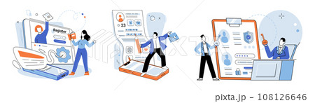 Account login. Vector illustration. User interface design should prioritize simplicity and ease use during login Advancements in technology contribute to evolution secure login systems Ensuring 108126646