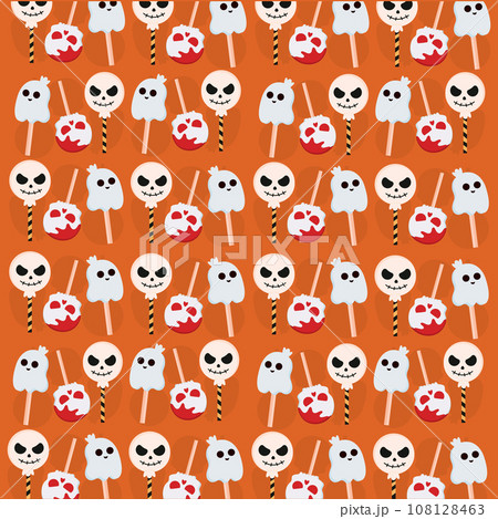 Halloween candies seamless pattern background Vector 108128463