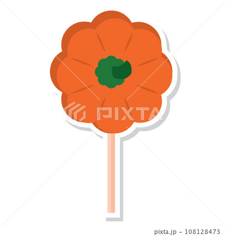 Isolated cute halloween candy sticker icon Vector 108128473