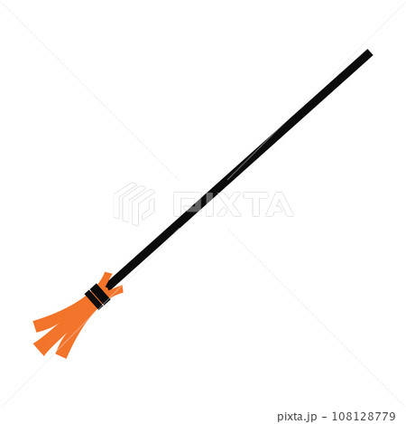 Isolated halloween witch broom icon Vector 108128779