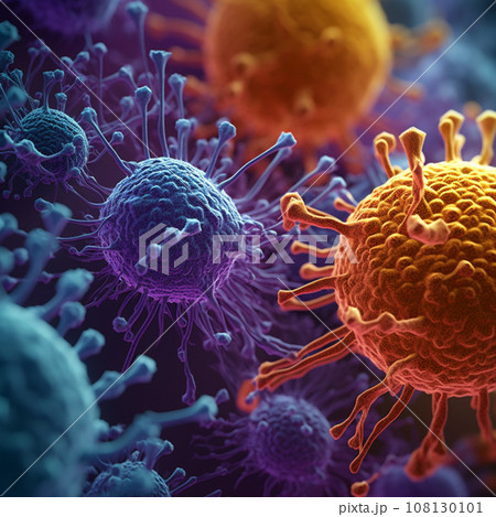 Close up Cell. Generative Ai Illustration. High quality illustration 108130101