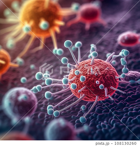 Close up Cell. Generative Ai Illustration. High...のイラスト素材 [108130260 ...
