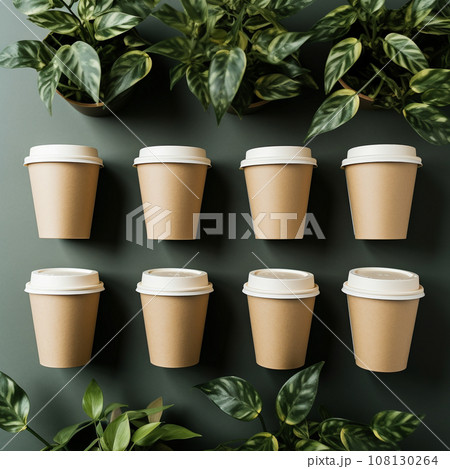 Generative Ai Illustration. Zero waste coffee cup . High quality illustration 108130264