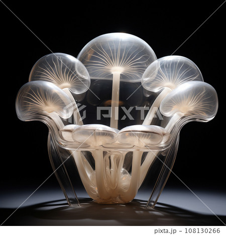 Mushroom Armchair. Generative Ai Illustration. High quality illustration 108130266