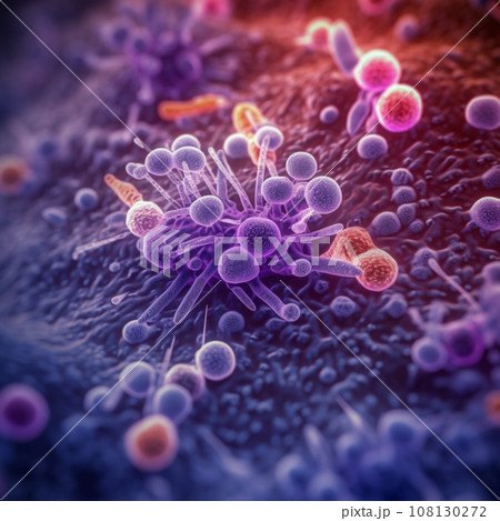 Close up Cell. Generative Ai Illustration. High quality illustration 108130272
