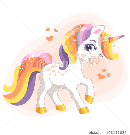 Cute cartoon character lady white unicorn vector illustration Cute cartoon character lady white unicorn vector illustration 108131025