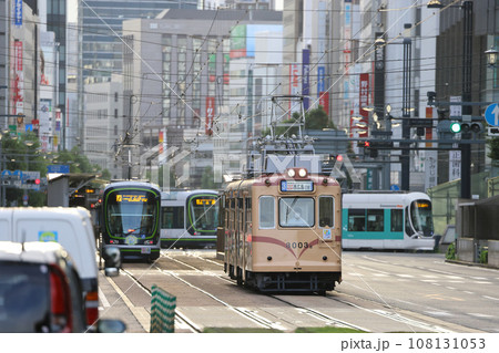 広島電鉄 路面電車 41  3000形 3003号　紙屋町西～原爆ドーム前 108131053