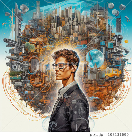 The visionary scientific innovation illustration 108131699