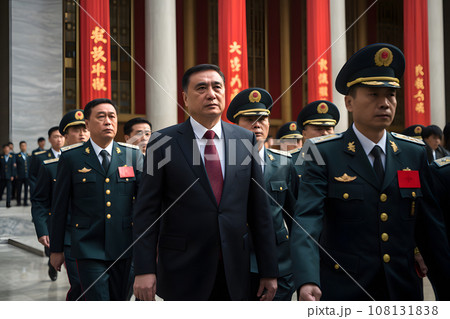 Chinese leaders and diplomats in an official setting Chinese leaders and diplomats in an official setting 108131838