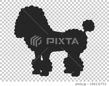 貴賓犬剪影的插圖 貴賓犬剪影的插圖 108132733