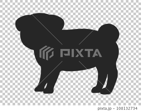 哈巴狗剪影的插圖 108132734