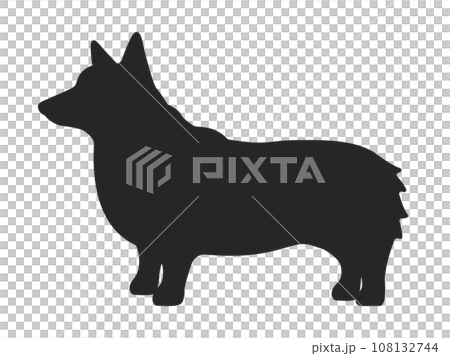 柯基犬剪影的插圖 108132744