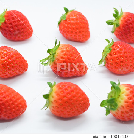 beautiful fresh red strawberry isolated on white background beautiful fresh red strawberry isolated on white background 108134383