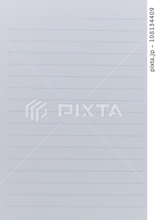 top view image of open planner notebook with blank page, lined paper texture background 108134409