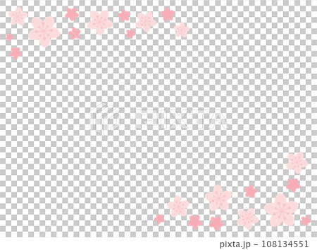 シンプルな桃の花のフレーム シンプルな桃の花のフレーム 108134551