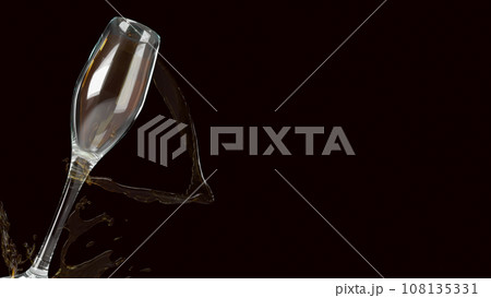 The champaign glass splash for celebration concept 3d rendering The champaign glass splash for celebration concept 3d rendering 108135331