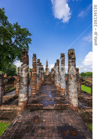 Thailand's UNESCO World Heritage Site, Sukhothai Historical Park, is the location to the Wat Mahathat Temple. 108136530