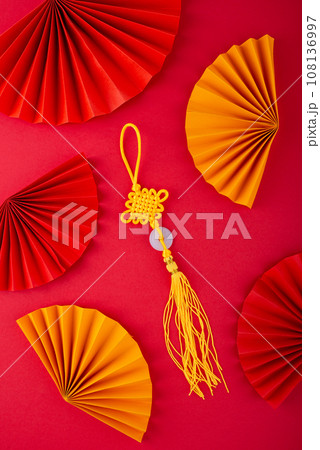 Chinese new year concept with red decoration. 108136997