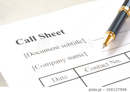 予約受付管理表（Call-Sheet）を記入して予約管理業務を行う 108137996