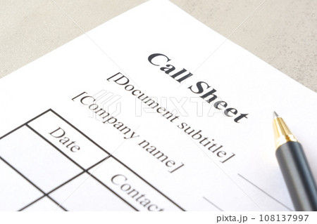 予約受付管理表（Call-Sheet）を記入して予約管理業務を行う 108137997