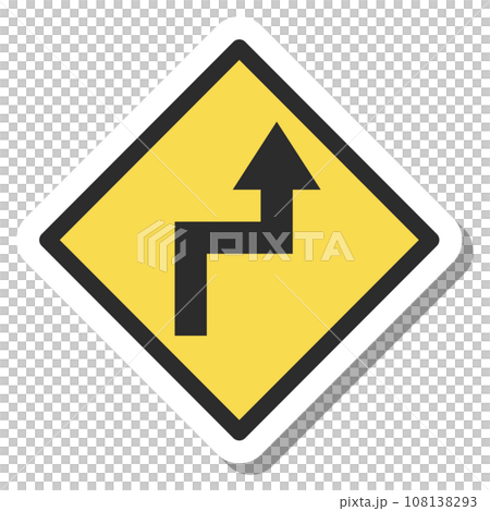 Simple sign sticker illustration with right dorsal refraction 108138293