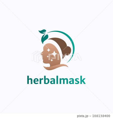 Beauty face herb mask logo design vector. Spa and cosmetic clinic symbol template Beauty face herb mask logo design vector. Spa and cosmetic clinic symbol template 108138400