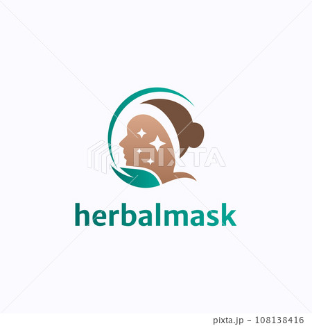 Beauty face herb mask logo design vector. Spa and cosmetic clinic symbol template Beauty face herb mask logo design vector. Spa and cosmetic clinic symbol template 108138416