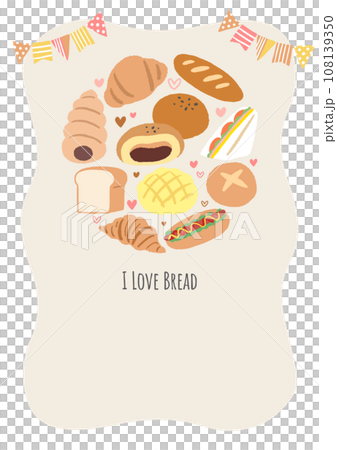 Cute bread illustration 108139350