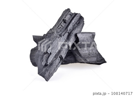 charcoal isolated on white background 108140717