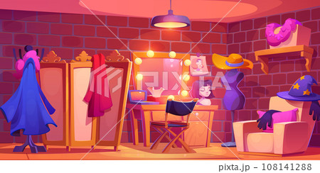 Backstage theater room interior 108141288
