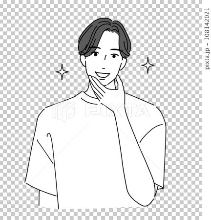 那些因皮膚變得乾淨而高興的男人 那些因皮膚變得乾淨而高興的男人 108142021