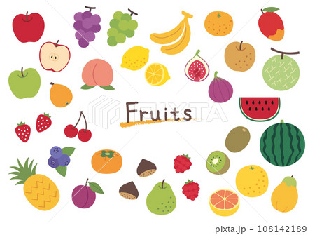 シンプルなフルーツのイラストセット 108142189