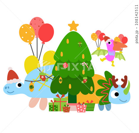 Dinosaur christmas happy new year, Dino clipart Dinosaur christmas happy new year, Dino clipart 108142511
