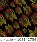 Seamless pattern multi colors of ferns  108142756