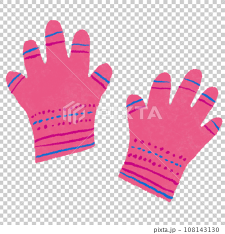 ピンクの手袋 108143130