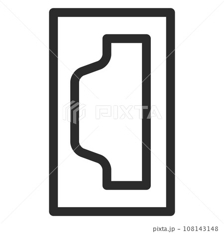 シンプルな標識の線画単品イラスト　待避所 108143148