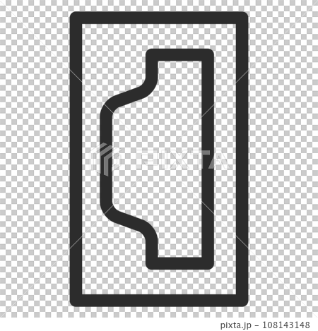 シンプルな標識の線画単品イラスト　待避所 108143148