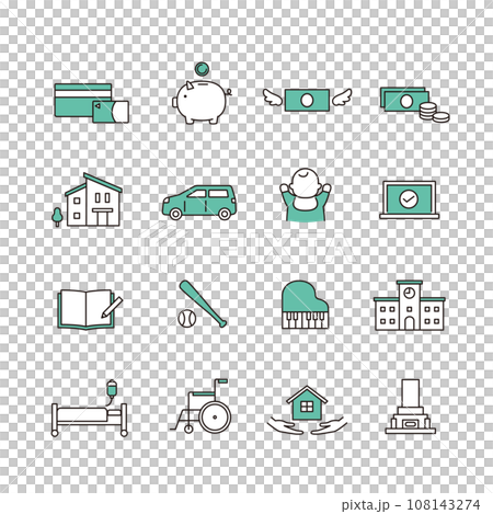 Life plan icon set 108143274