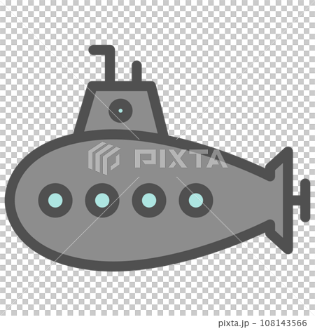 簡單的車輛顏色單項圖示潛水艇 108143566