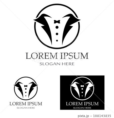 Tuxedo logo icon vector design template illustration 108143835