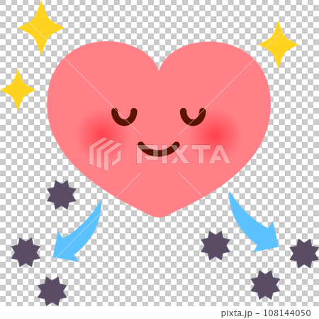 Detox heart character Detox heart character 108144050