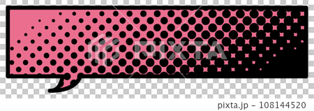Speech bubble illustration 13 [Black halftone (pink)] 108144520