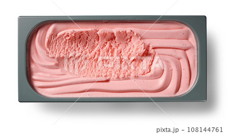 fresh pink strawberry ice cream fresh pink strawberry ice cream 108144761
