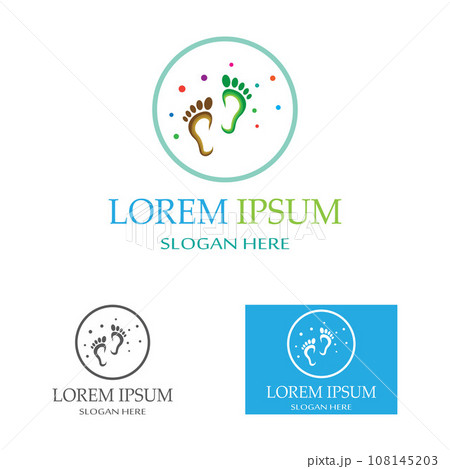 footprints,foot care,and footstep, logo images illustration design footprints,foot care,and footstep, logo images illustration design 108145203