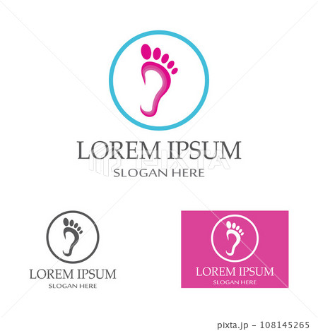 footprints,foot care,and footstep, logo images illustration design 108145265
