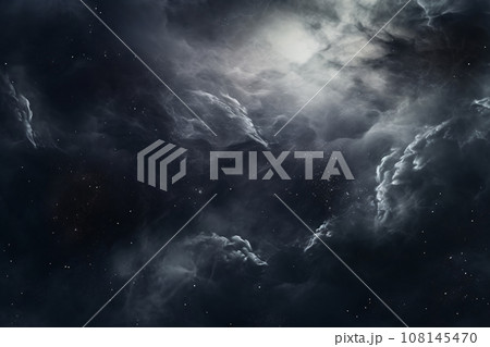 Space Clouds Thunderstorm Smoke Abstract Background 108145470