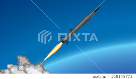 Hypersonic missile in the blue sky 108145772