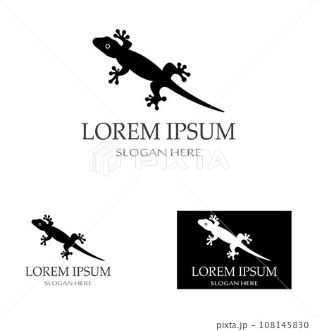 home lizard logo design, with vector logo design. type of lizard or gecko logo 108145830