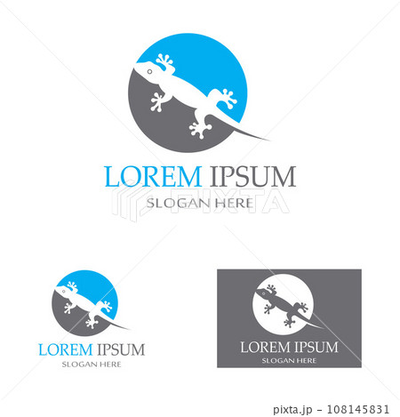 home lizard logo design, with vector logo design. type of lizard or gecko logo 108145831